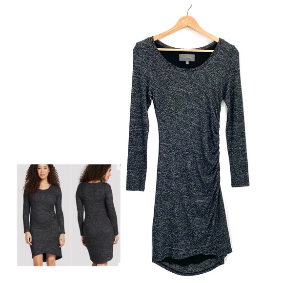 Anthropology Sunday in Brooklyn Emmeline Dress Size XS Charcoal Gray Casual - Picture 1 of 13